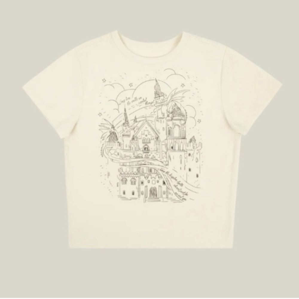 Taylor Swift Speak Now Baby Tee Cream & Black - XL